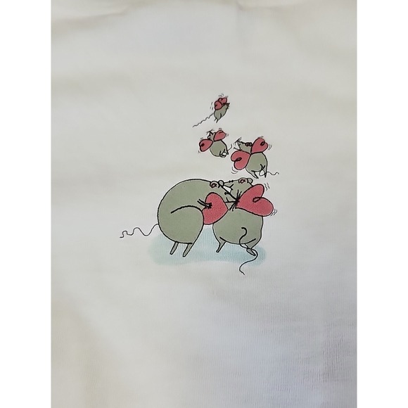 VTG Cottage Essentials/North Reflections Valentines Cat Shirt Single Stitch READ - Picture 7 of 10